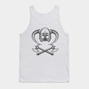 Viking Helmet with Axes Tank Top